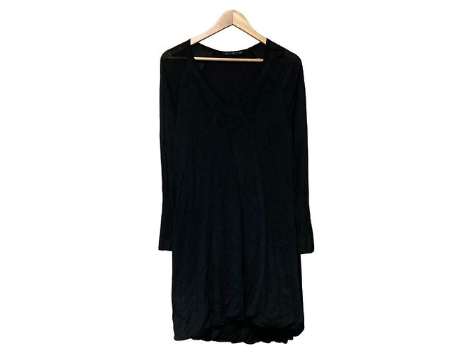 Autre Marque Vestido ato com decote em V Preto