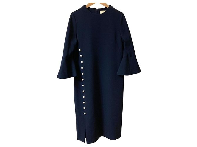 Autre Marque Vestido sofisticado FLICKA com motivo de pérolas Azul Azul marinho