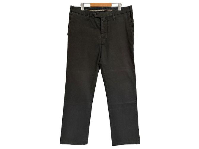 Autre Marque Calças chino de algodão Cruciani Verde Caqui