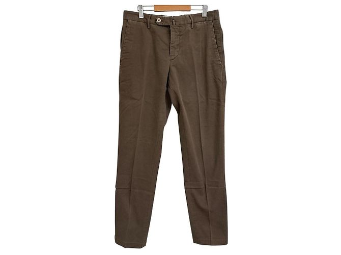 Autre Marque Pantaloni in cotone GTA SLIM FIT Marrone