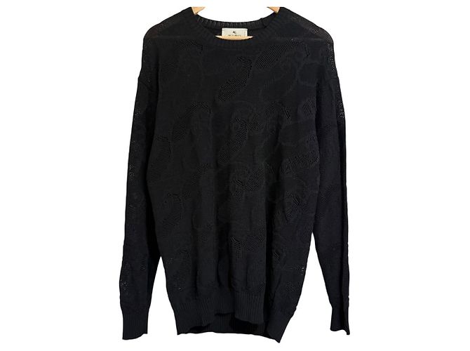 Autre Marque Etro Paisley Jacquard Strickpullover Schwarz