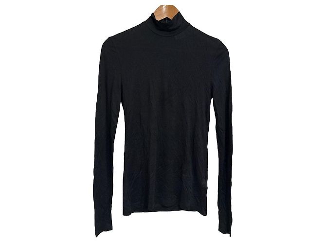 Top de gola alta e manga comprida Burberry Preto