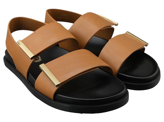 Tod's Leather Sandals Brown