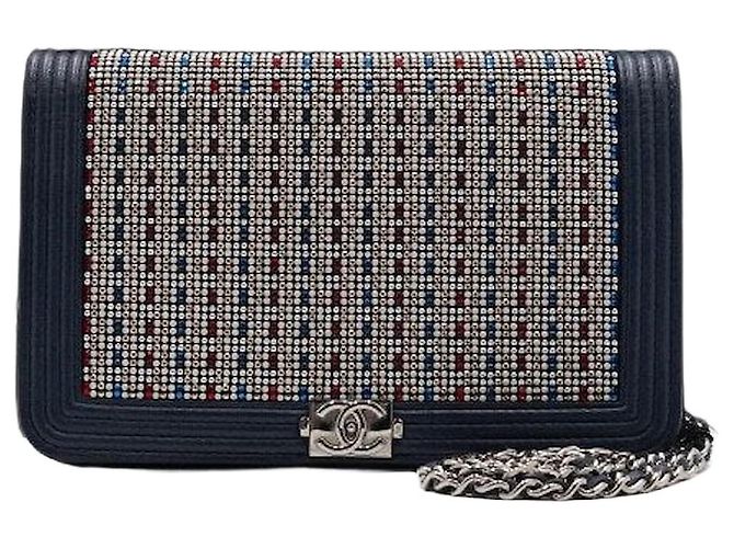 Chanel Borsa a tracolla con catena argentata Multicolore