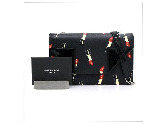 Saint Laurent Borsa a Spalla Lipstick Nero