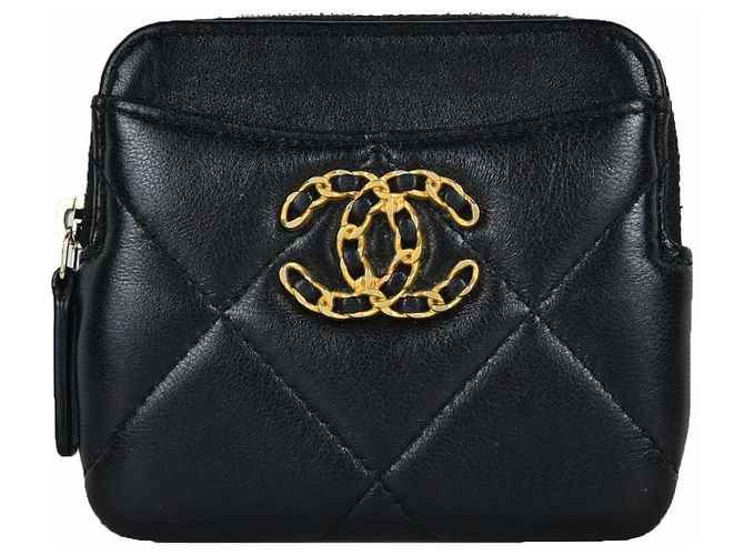 Chanel 19 Chanel Portefeuille à fermeture éclair Noir