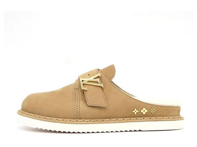 Louis Vuitton Mule Easy in shearling da donna Marrone