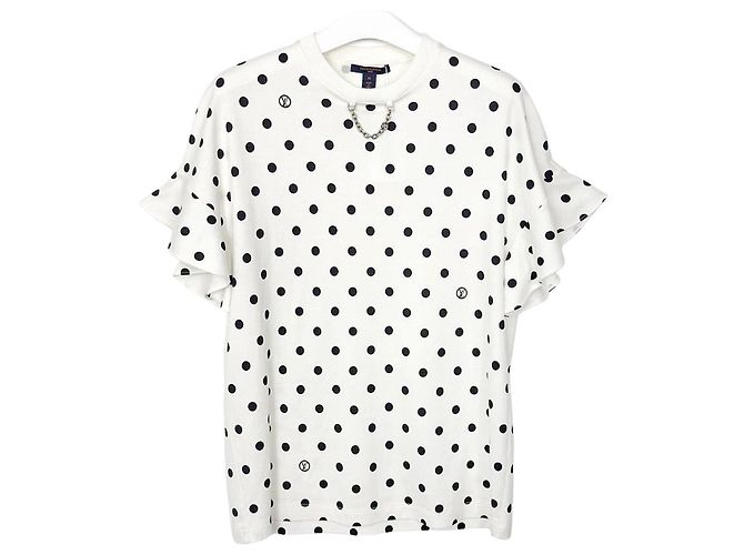 Camiseta Louis Vuitton de bolinhas branca Branco