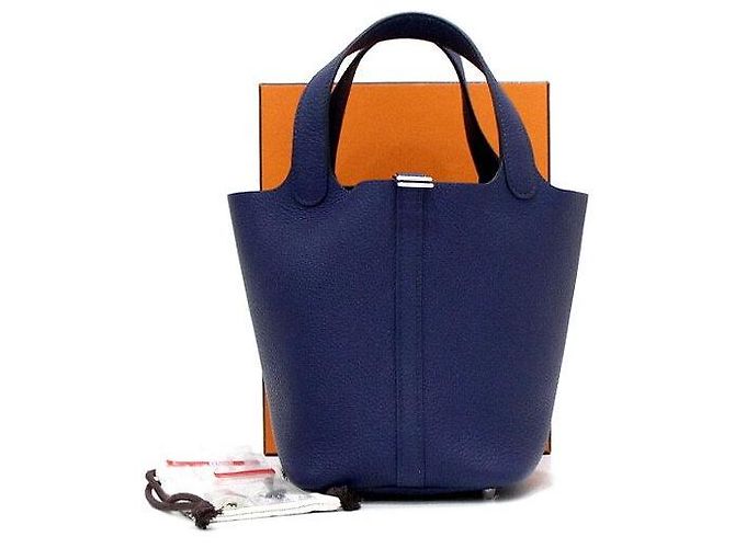 Hermès Sac Cabas Picotin Lock Bleu