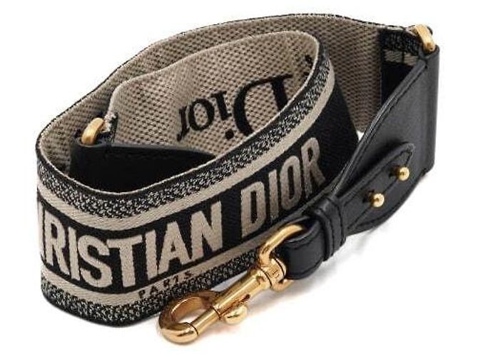 Dior Alça de ombro em tecido com bordado Oblique Multicor