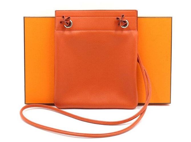 Hermès Bolsa transversal mini Sakalyn Orange Swift Laranja