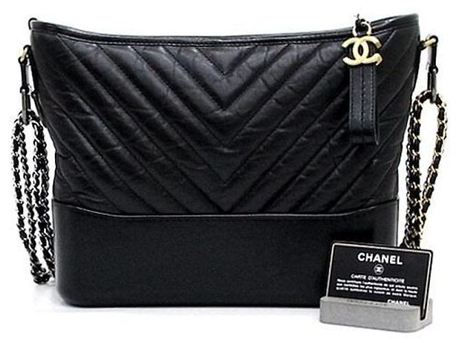 Gabrielle Chanel Bolsa Hobo de ombro Preto