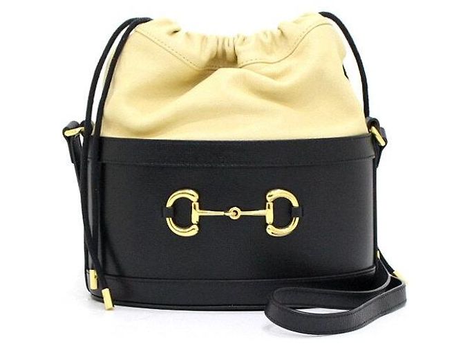 Gucci Borsa a secchiello e a tracolla Horsebit Nero