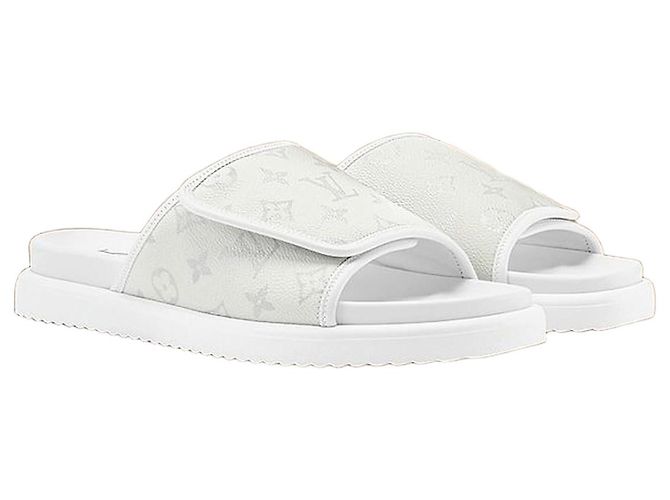 Eva Louis Vuitton Miami Mule White Blanc
