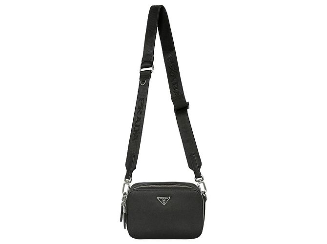 Prada Borsa a tracolla in pelle Saffiano nera Nero