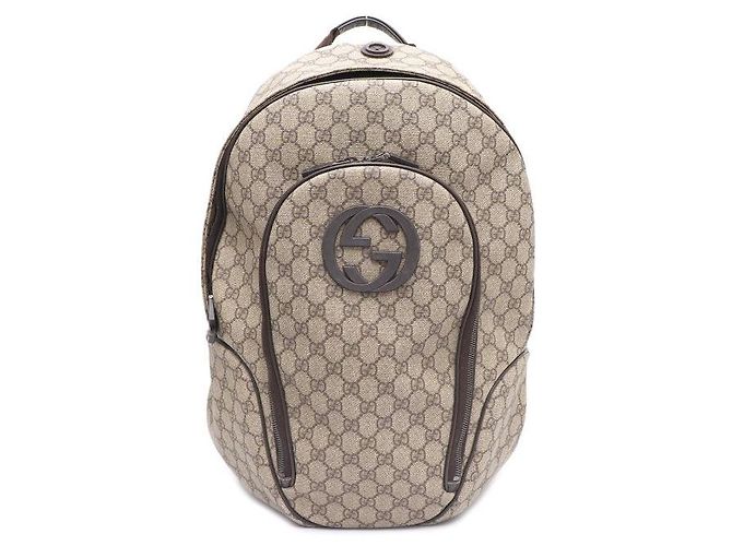 Gucci Interlocking Canvas Backpack A/Brown
