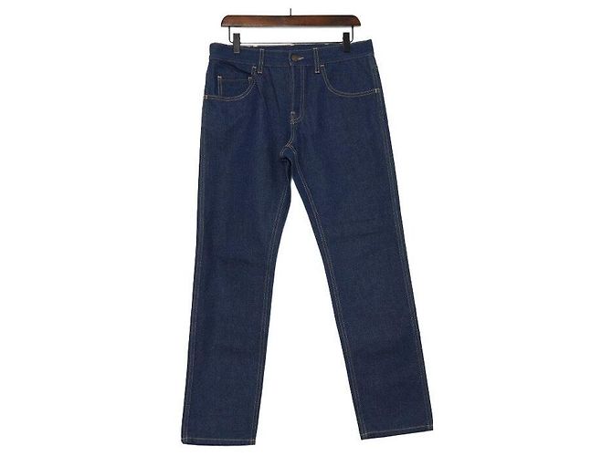 Gucci Pantalones vaqueros rectos de algodón azul para mujer