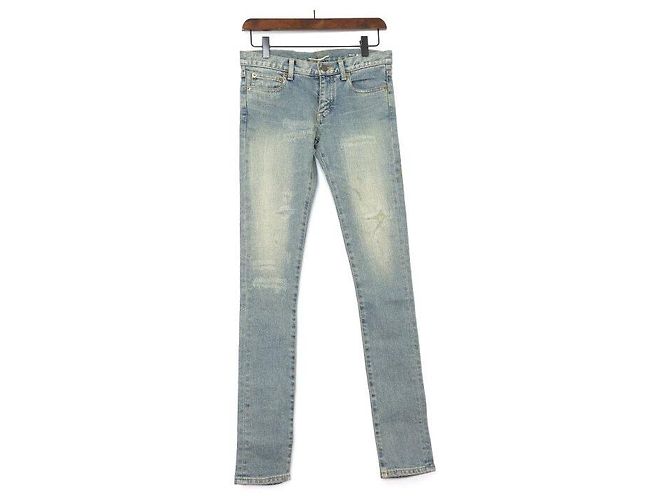 Saint Laurent Vaqueros Multi-Disdotte Denim Blue-Washed para mujer Azul