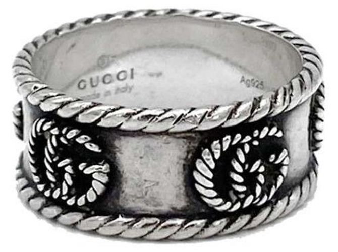 Gucci Interlocking Double Silver Ring