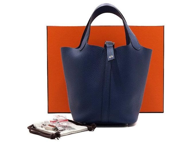 Hermès Sac Cabas Picotin Lock Bleu