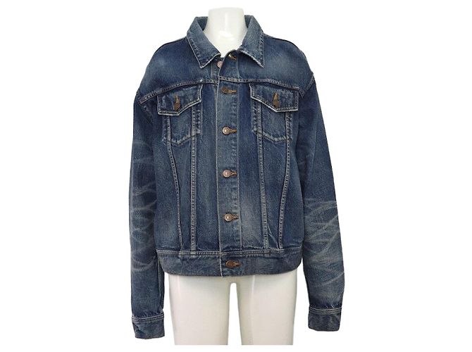 Céline Jeansjacke Blue Moonlight Wash Blau