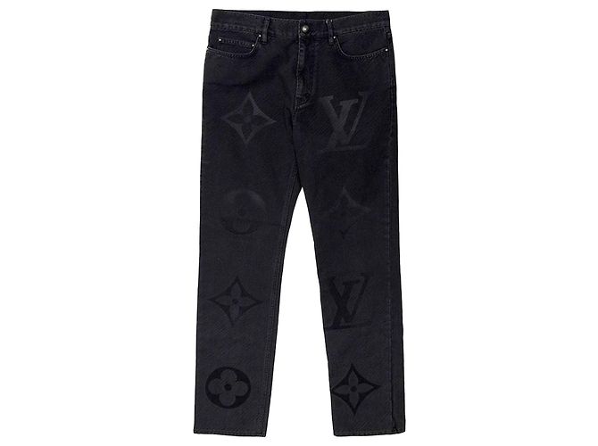 Louis Vuitton Unused Monogram Denim Pants Brown