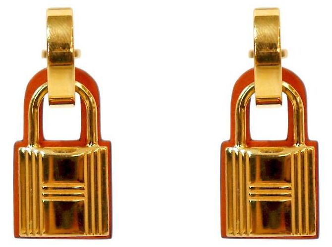 Hermès Boucles d'oreilles Okelly Gold Doré