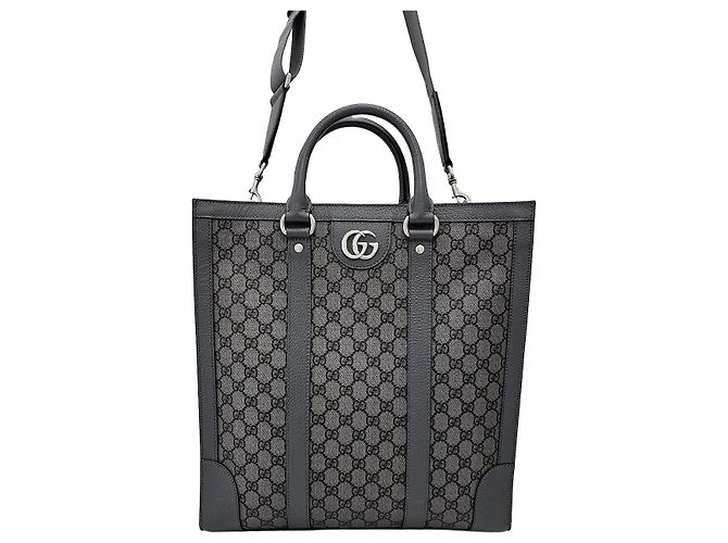 Gucci Sac cabas Ophidia Grey GG Supreme Marron