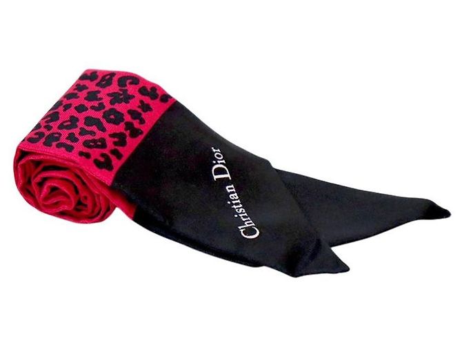 Dior Sciarpa Mitcha Leopardata Rosa 