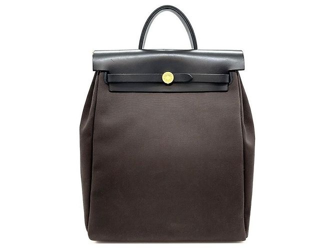 Chanel Nova Mochila Zip Marrom Preto