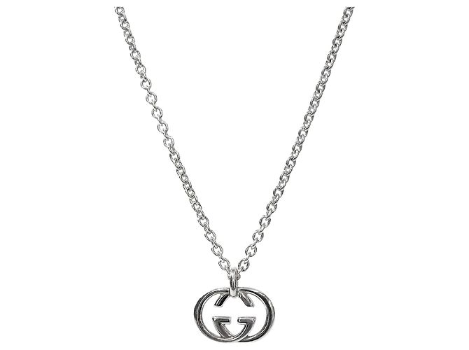Gucci Interlocking Silberhalskette 