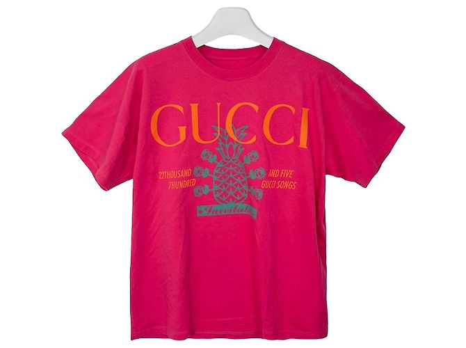 Gucci T-Shirt mit Pineapple Collection Print XS Pink