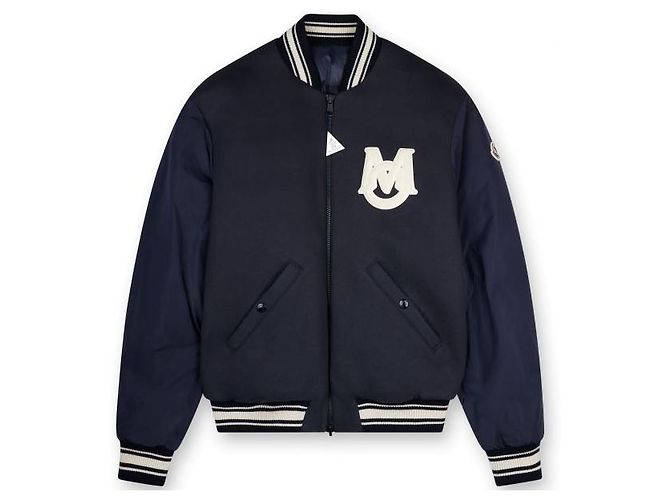 Moncler Vennes Reversible Down Bomber Jacket Blue