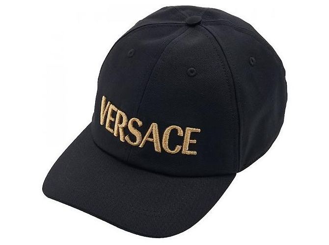 Versace Baseballkappe mit besticktem Logo Schwarz 