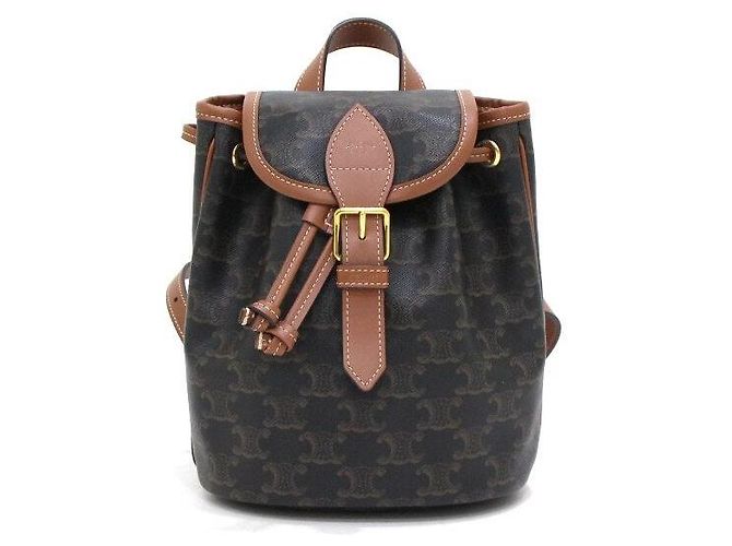 Céline Triomphe Canvas Tan Mini Polko Backpack for Women