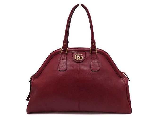 Gucci Große rote Leder-Tote-Bag mit Tragegriff