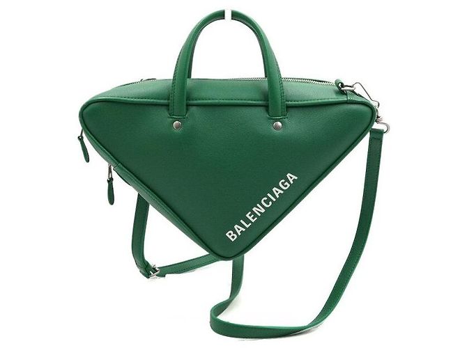 Balenciaga Sac Duffle Triangle Green Small Tote e Bolsa de Ombro Verde