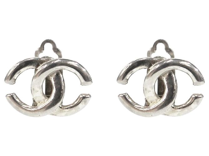 Chanel CC Silberohrringe