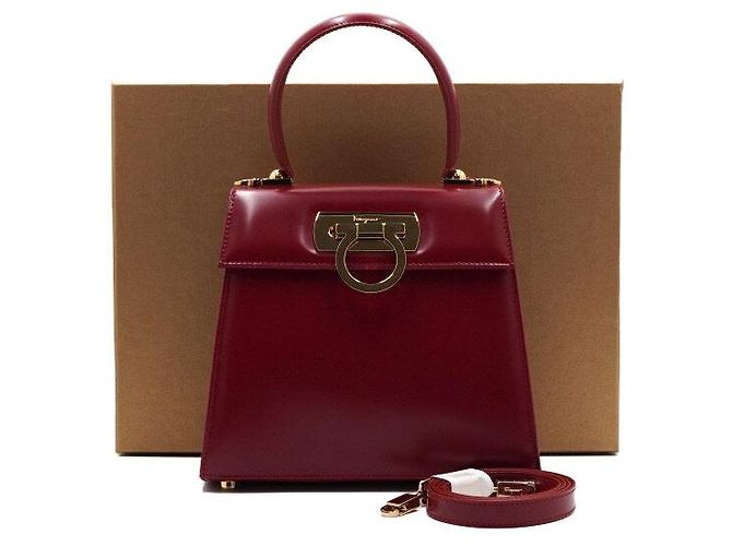 Salvatore Ferragamo Small Top Handle Bag Red
