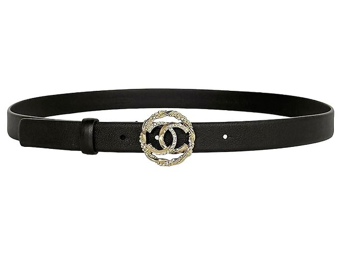 Chanel CC Logo Buckle Belt Black