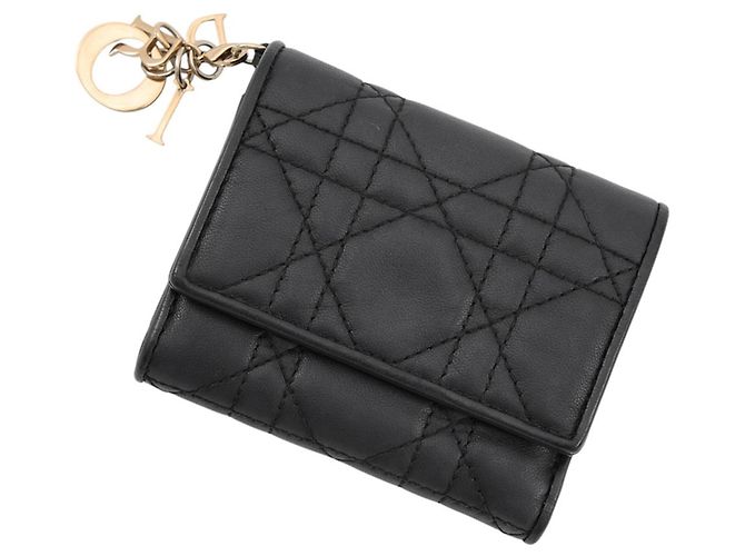 Christian Dior Tri-fold Wallet Black