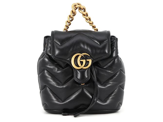Gucci GG Marmont Leather Backpack Black