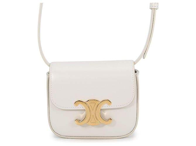 Céline Sac à l'épaule Celine Triomphe Mini Claude Blanc
