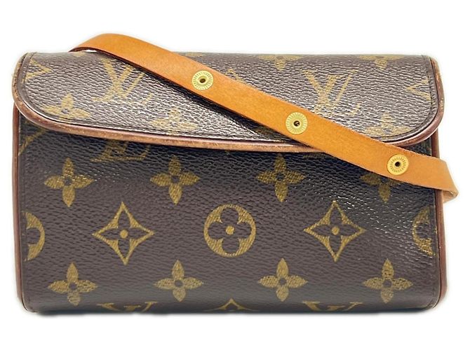 Pochette Florentine à l'imprimé Monogram de Louis Vuitton Marron Beige Monogramme