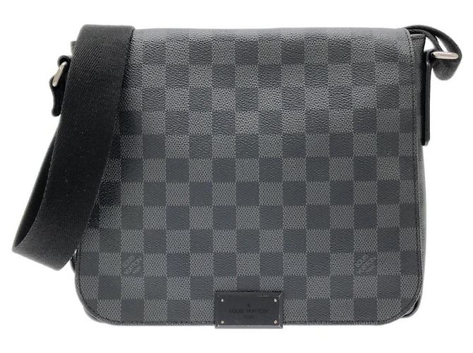 Louis Vuitton Damier Graphite District PM Shoulder Bag Damier ebene