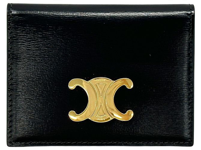 Triomphe Céline Celine Bifold Visitenkartenetui Schwarz