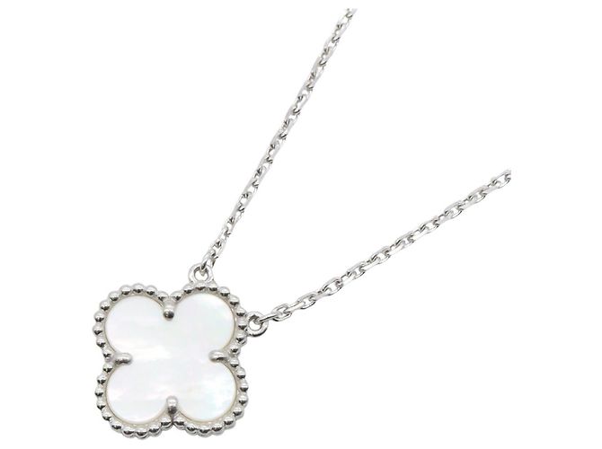 Collar Vintage Alhambra Van Cleef & Arpels de nácar Plata Blanco