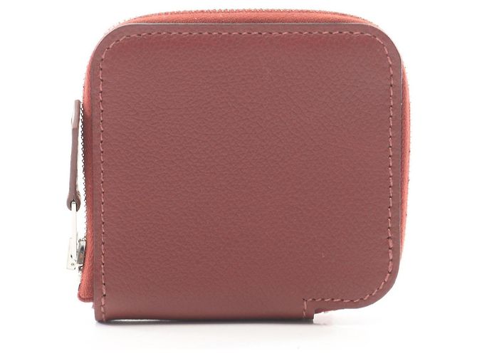 Hermès Hermes Azap Compact Mini Silk Wallet Red Dark red