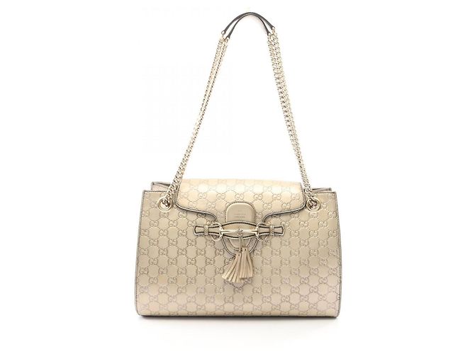Borsa a tracolla Gucci EMILY Guccissima D'oro