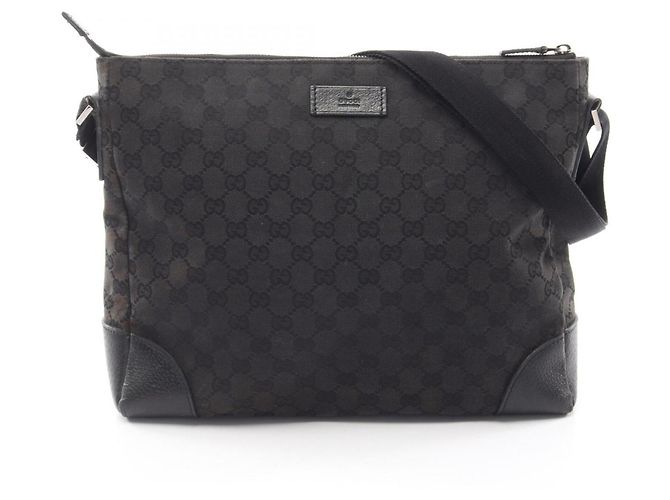 Borsa a Spalla Gucci GG Canvas Nero